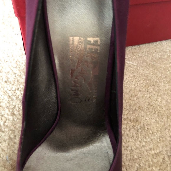Ferragamo Pumps - Purple Satin - Picture 6 of 8